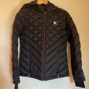 Tommy Hilfiger Men’s Black Embroidered Logo Quilted Jacket Small
